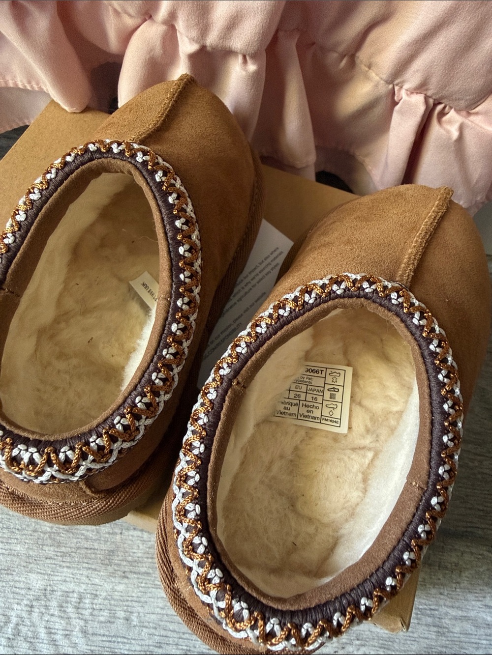 UGG Kids Chestnut Brown Suede Clog Slippers - Picture 4 of 6